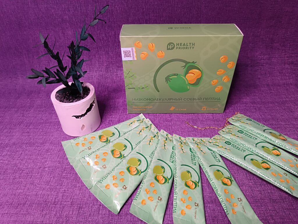 низкомолекулярный соевый пептид whieda health priority саше соевого пептида виеда